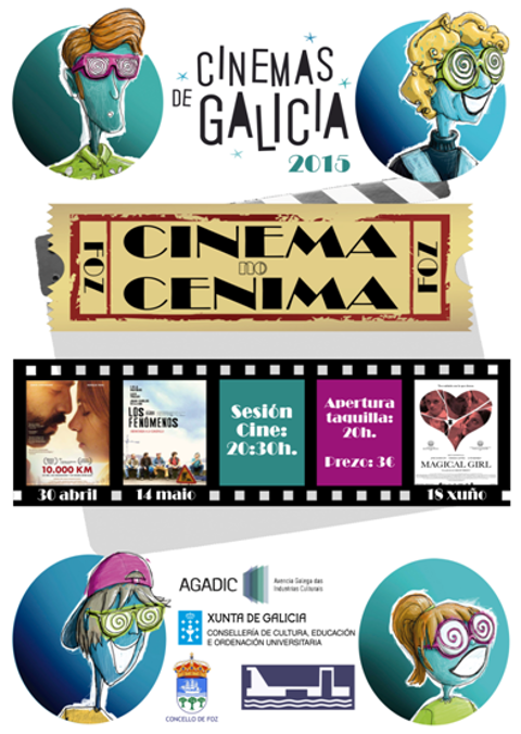 Volve o cinema no Cenima de Foz este xoves, 30 de abril. Tamén haberá proxeccións de películas o 14 de maio e o 18 de xuño.